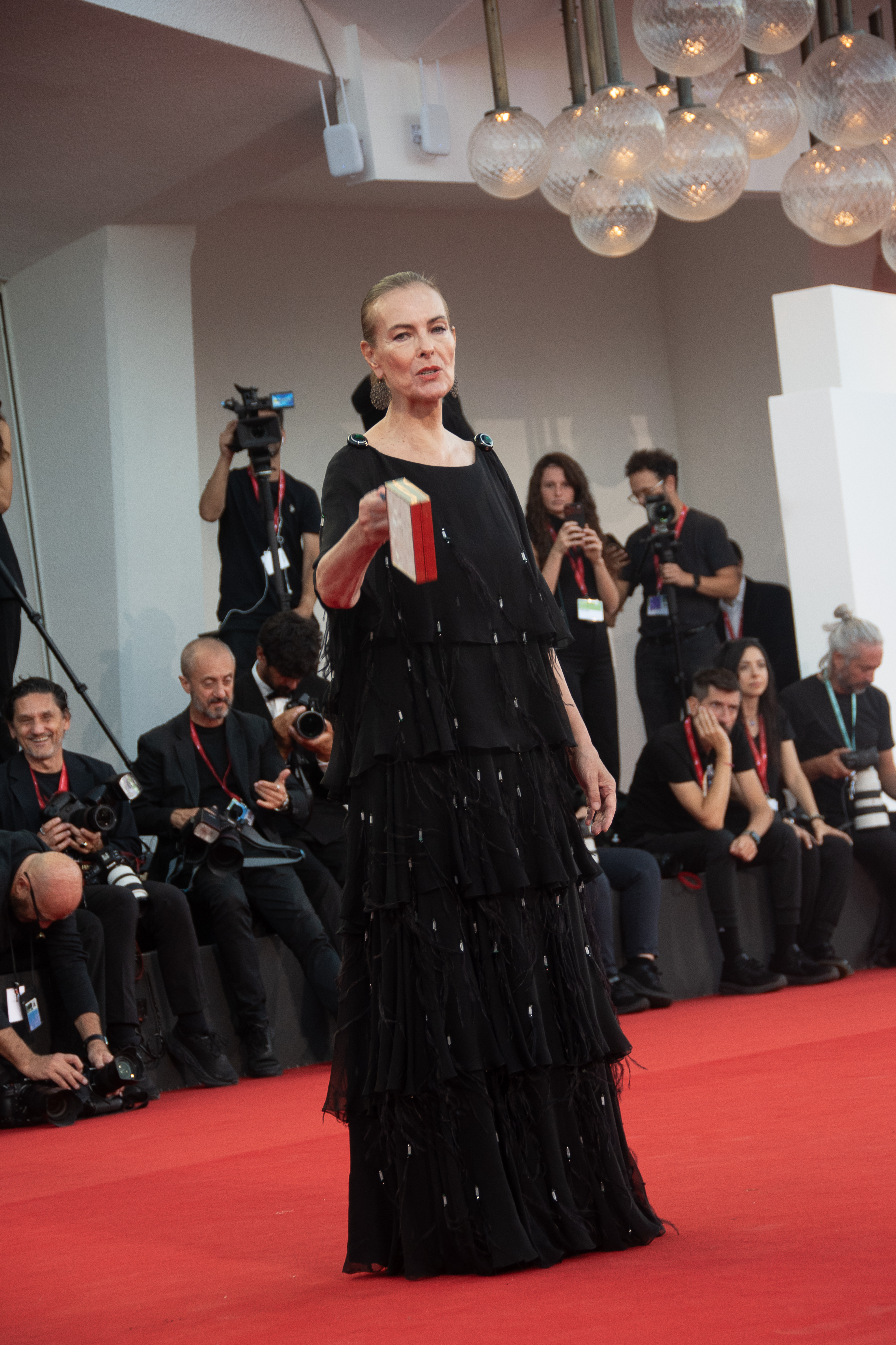 — italie venise cinema 83rd mostra del cinema 12 09 2026 83rd mostra del cinema closing ceremony red carpet carole bouquet
